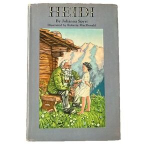 Heidi Johanna Spyri Vintage Hardcover Book Club‎ Edition Junior Deluxe 1954